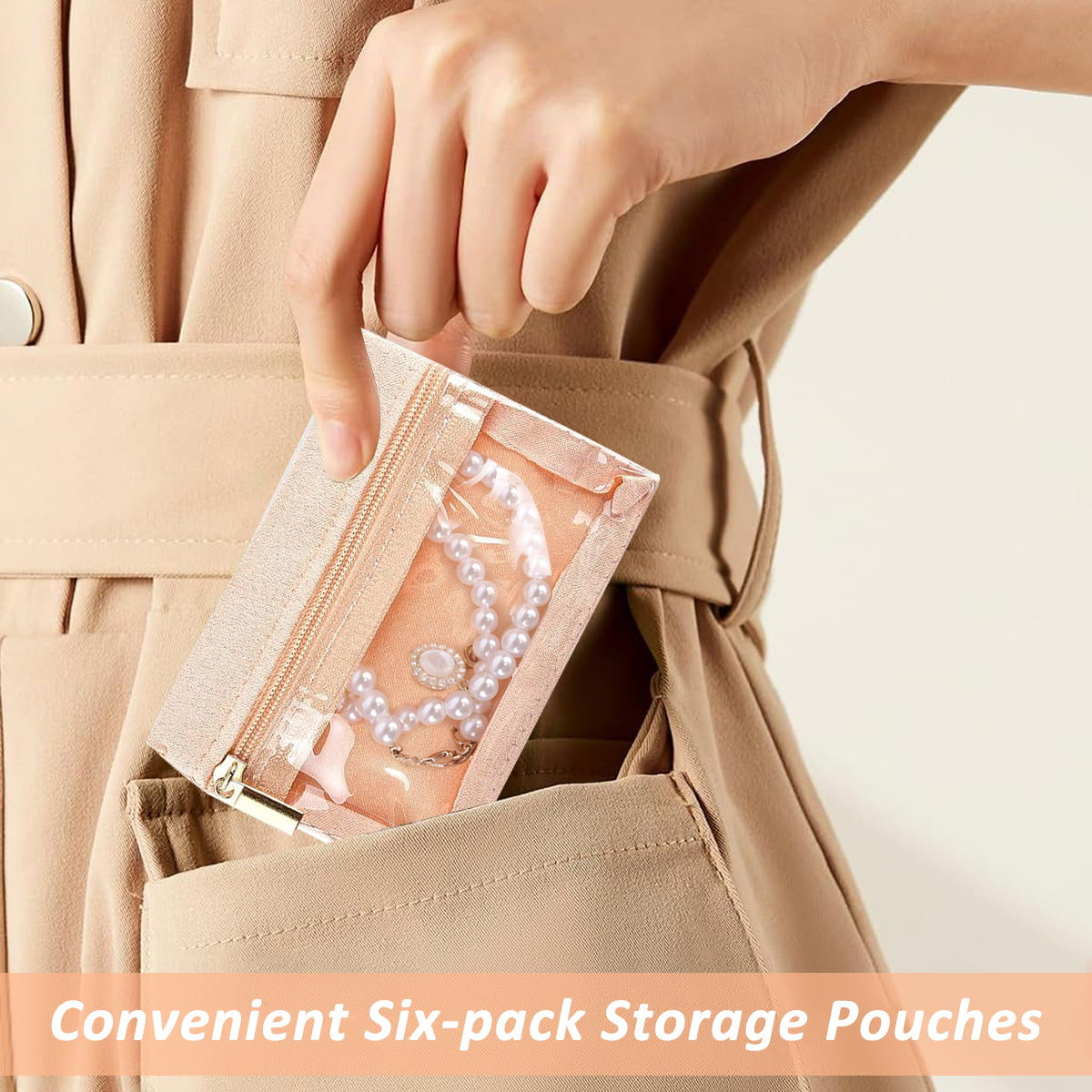 MAYCREATE 6Pcs Jewellery Organisers Pouch Travel Ziplock Jewellery Organisers Small Velvet Jewellery Pouches for Storage Jewellery Pouch for Necklaces Bracelets Rings Earrings Brooches - Pink MAYCREATE 6Pcs Jewellery Organisers Pouch Travel Ziplock Jewellery Organisers Small Velvet Jewellery Pouches for Storage Jewellery Pouch for Necklaces Bracelets Rings Earrings Brooches - Pink